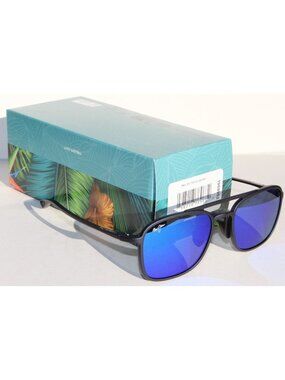 MAUI JIM Keokea POLARIZED Sunglasses B447-03M Black/Maui Blue NEW Sport Japan